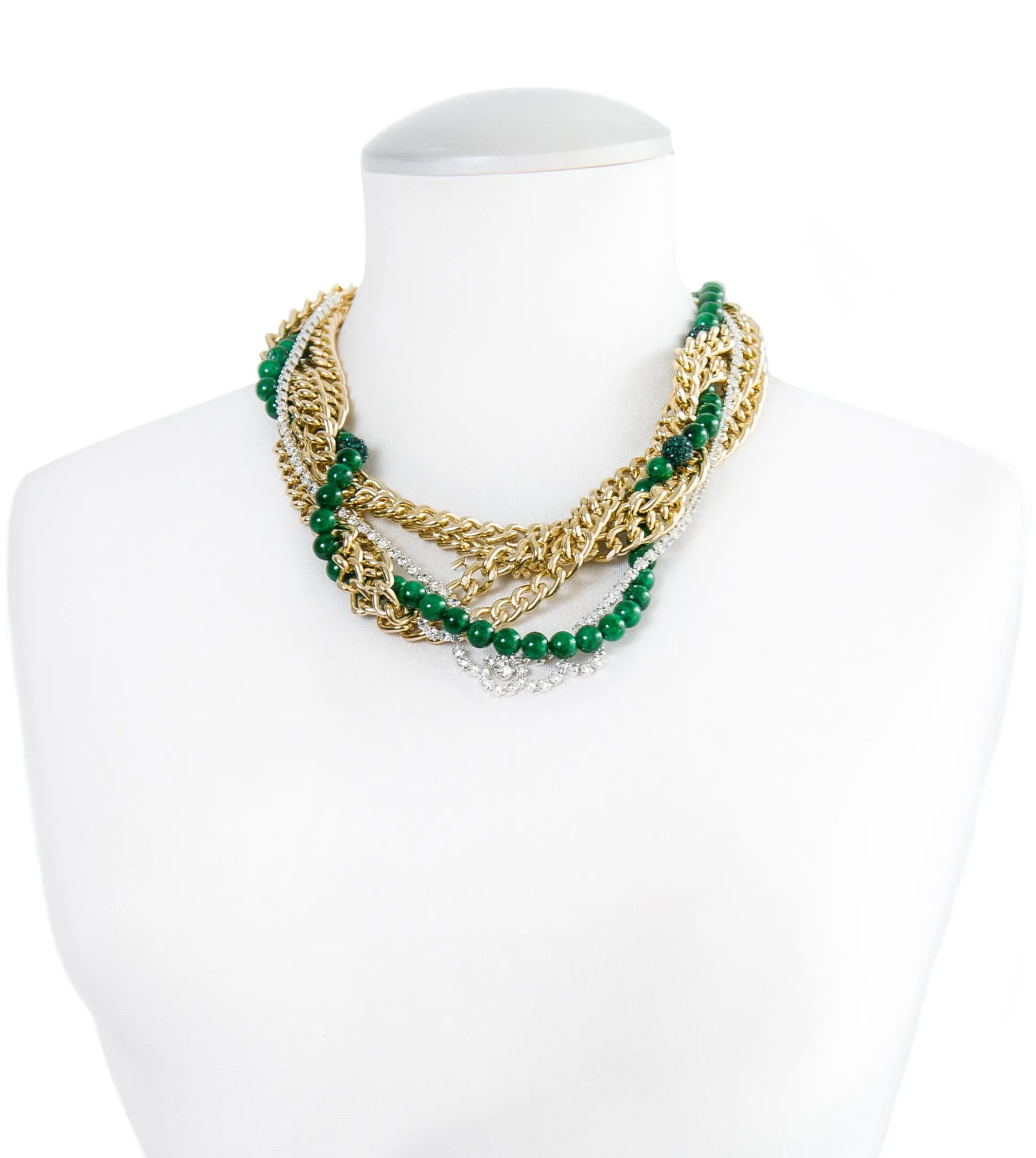 Emerald in Europe Statement Necklace