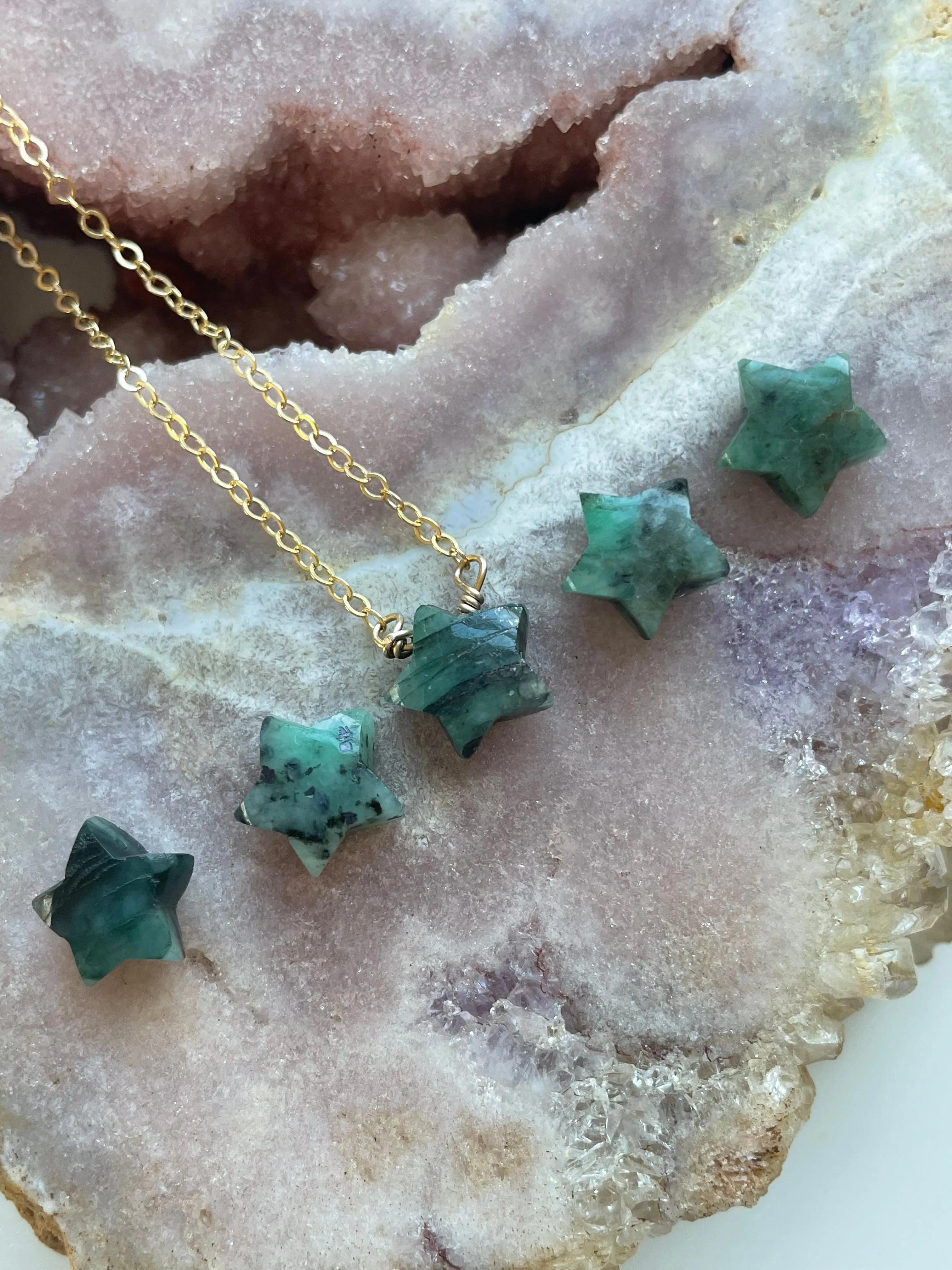 Emerald Star Pendant Necklace