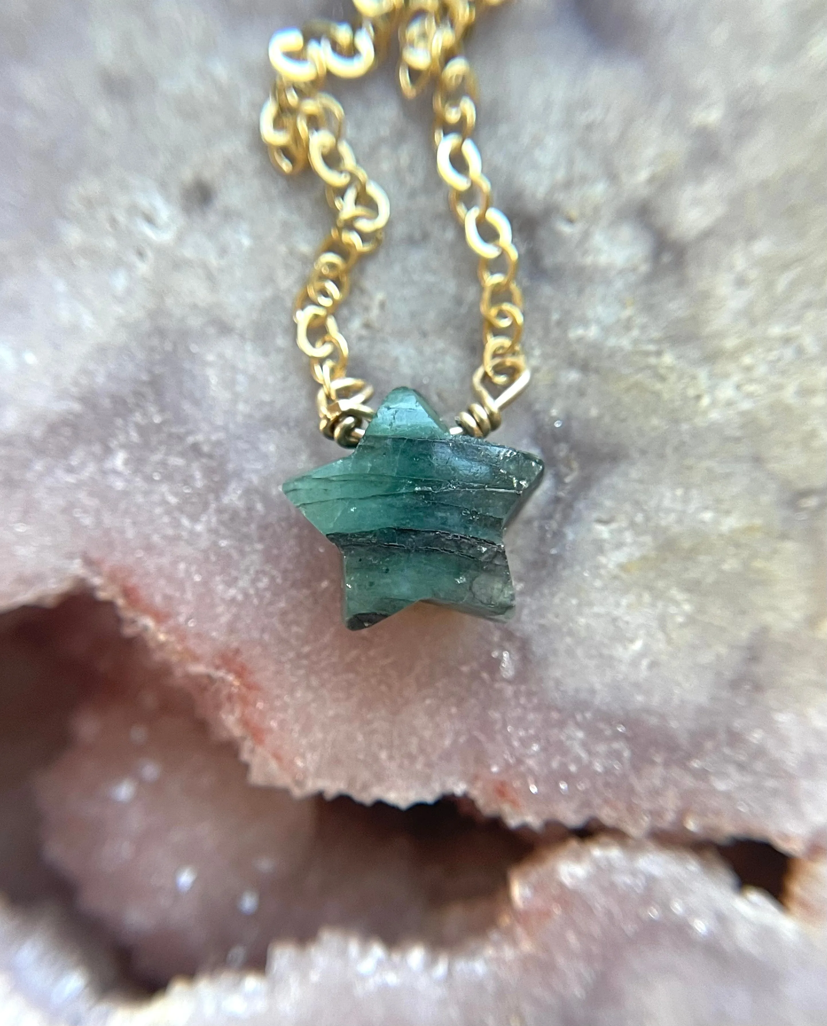 Emerald Star Pendant Necklace