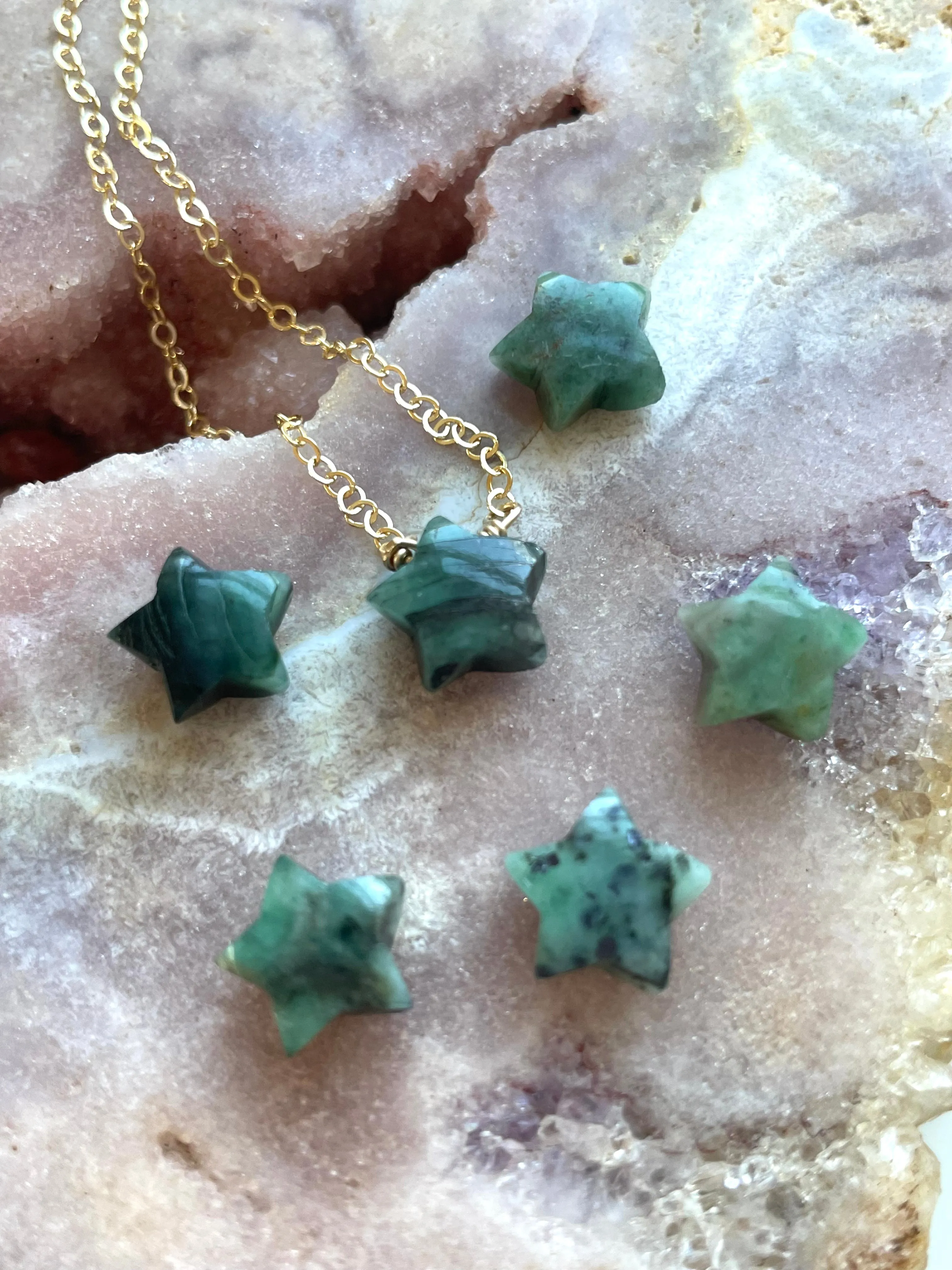 Emerald Star Pendant Necklace