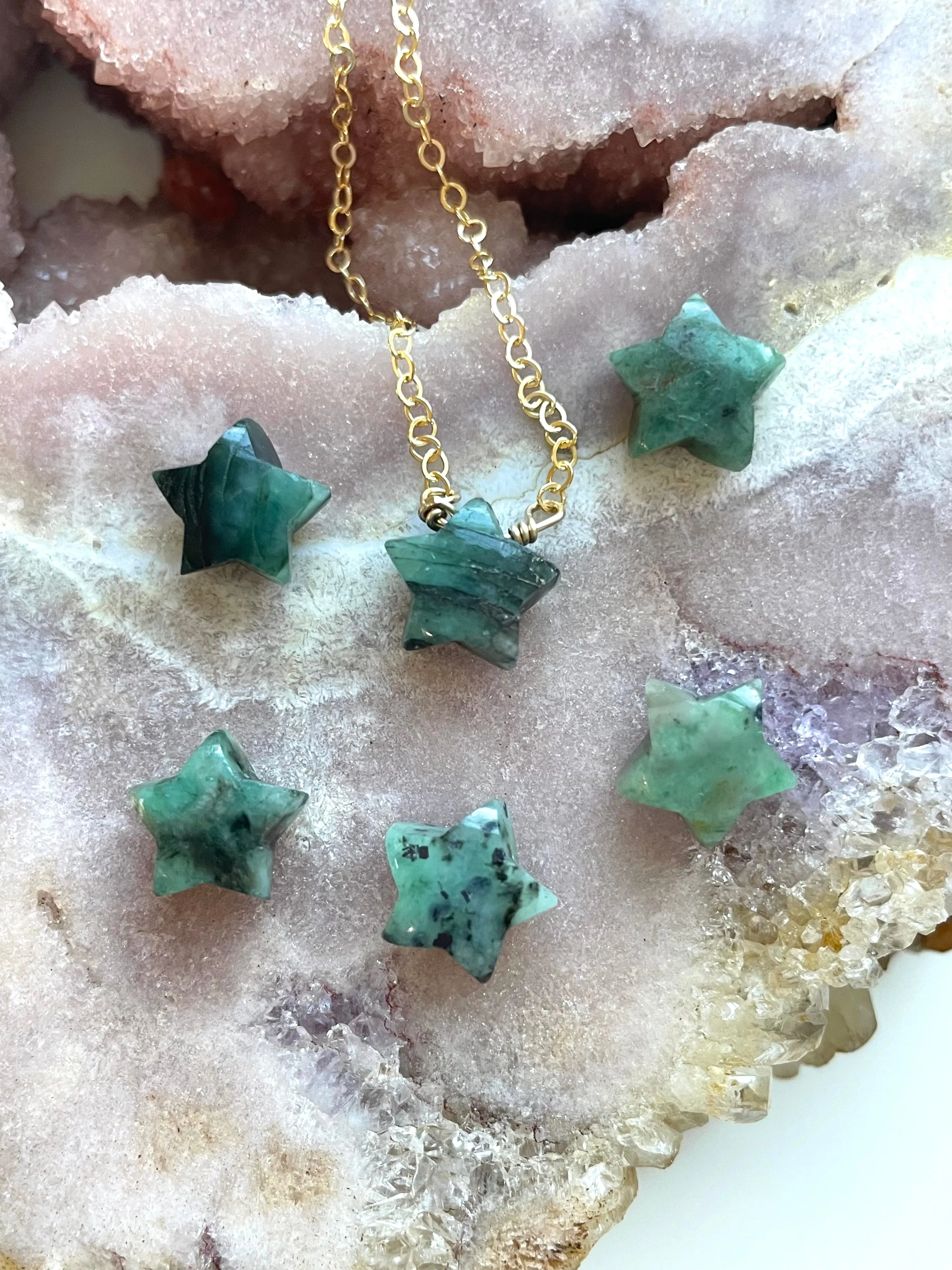 Emerald Star Pendant Necklace