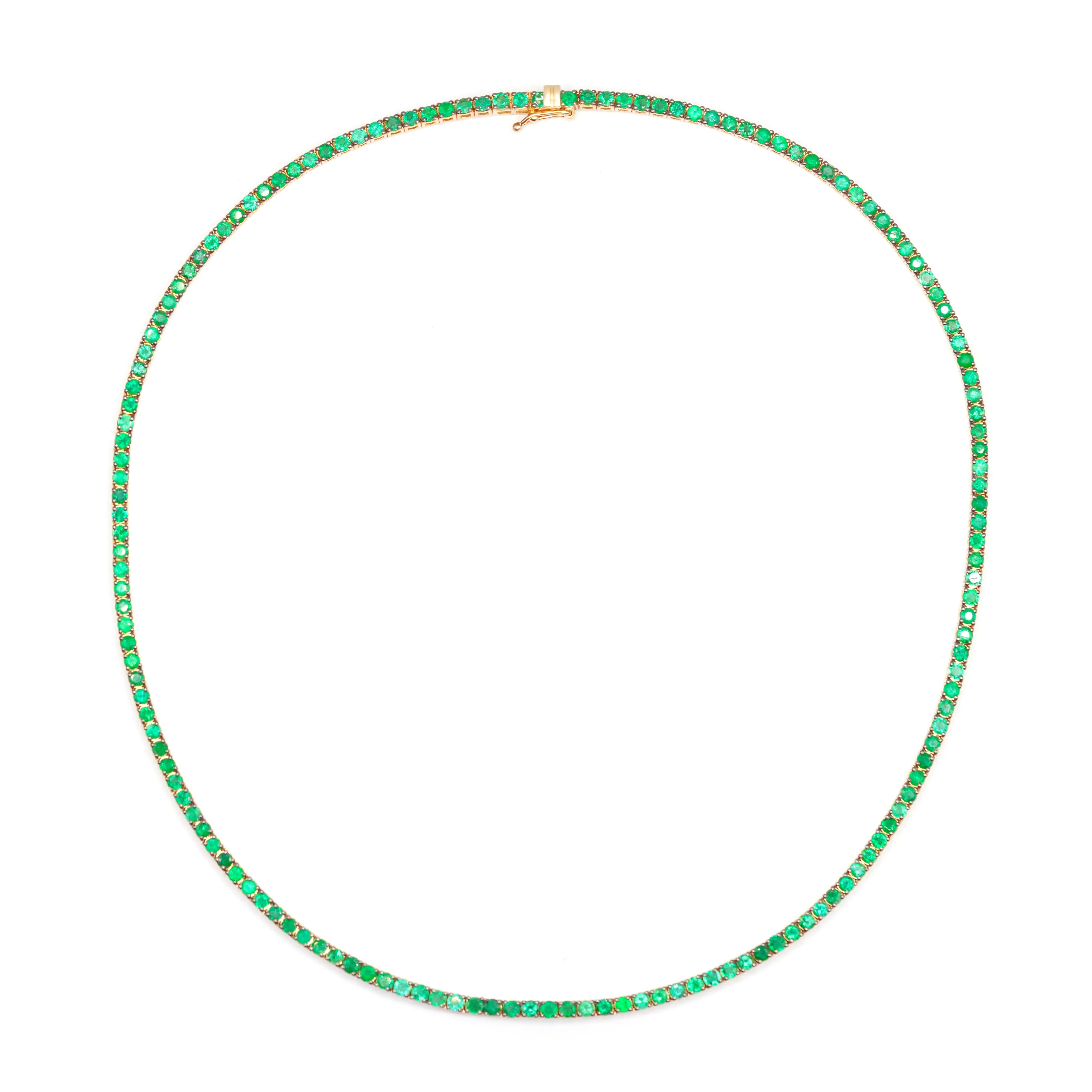 Emerald Tennis Necklace