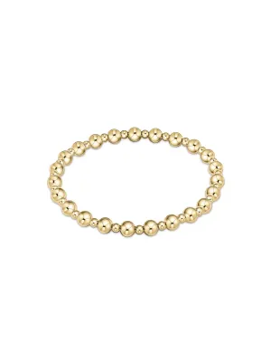 enewton Classic Grateful Pattern Gold Bead Bracelet: 5mm