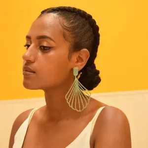 Exquisite ginkgo leaf dangle earrings