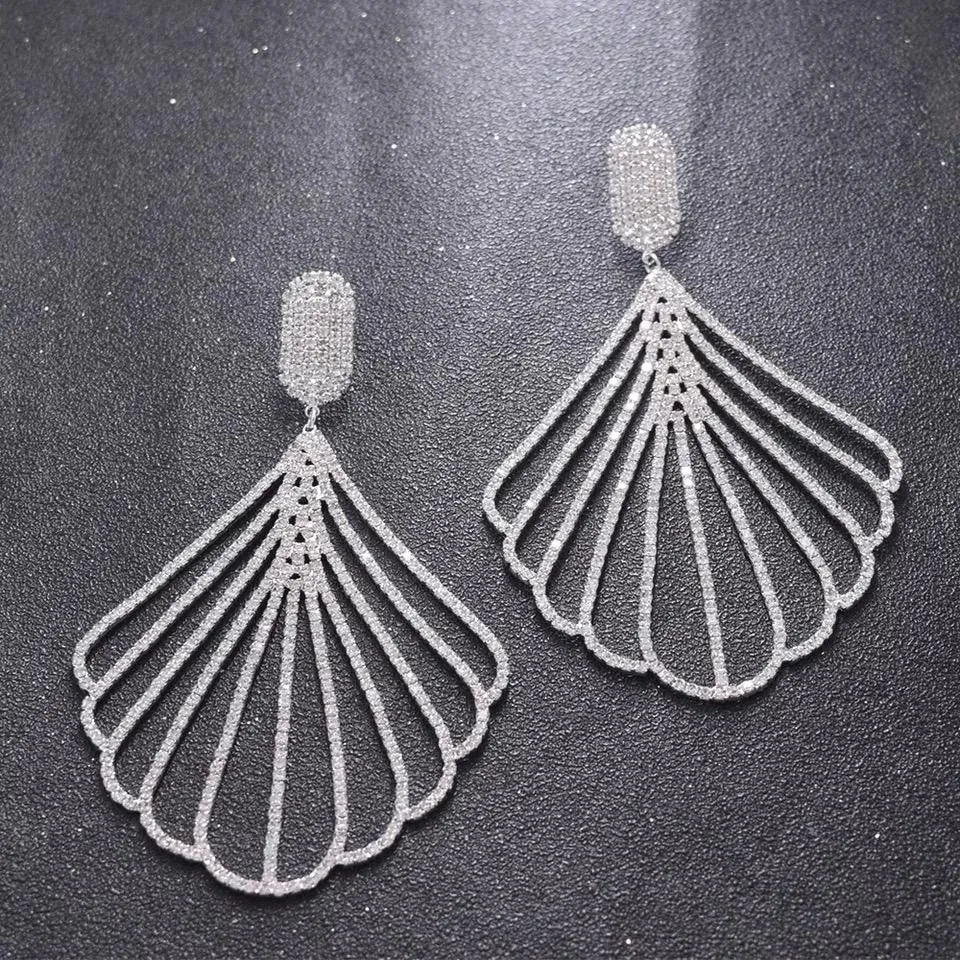 Exquisite ginkgo leaf dangle earrings