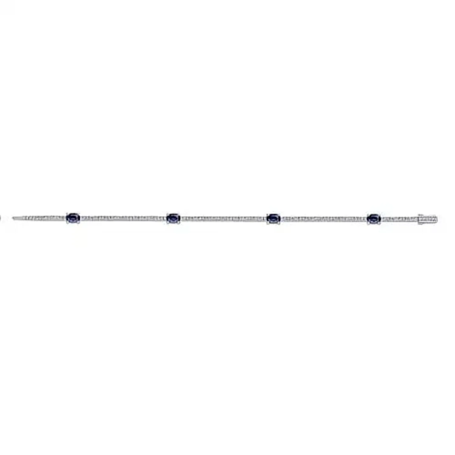 Gabriel & Co. "Midnight Blue Sapphire" and Diamond Tennis Bracelet