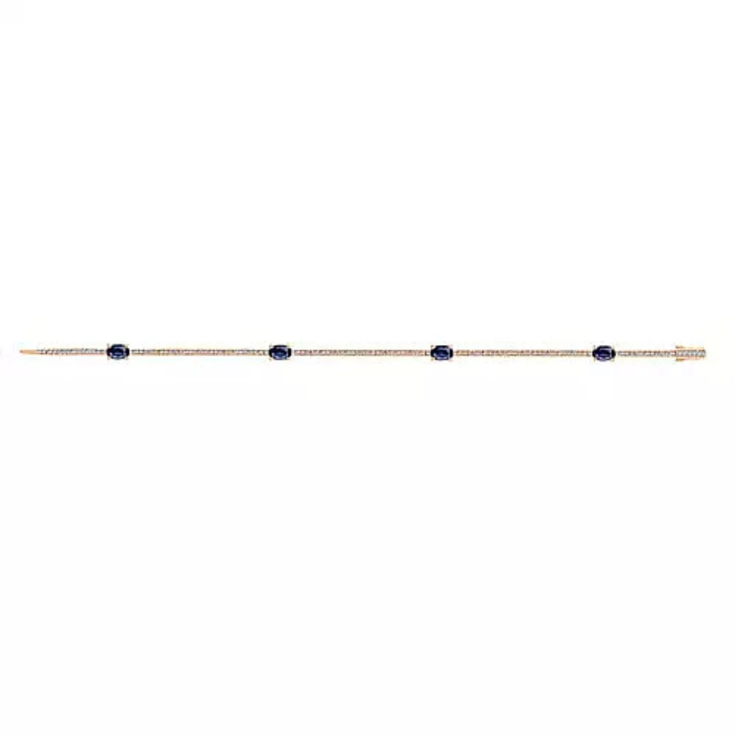 Gabriel & Co. "Midnight Blue Sapphire" and Diamond Tennis Bracelet