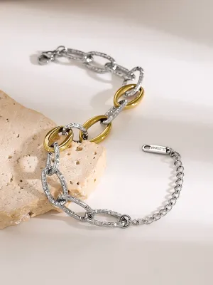 Golden & Silver Link  Bracelet
