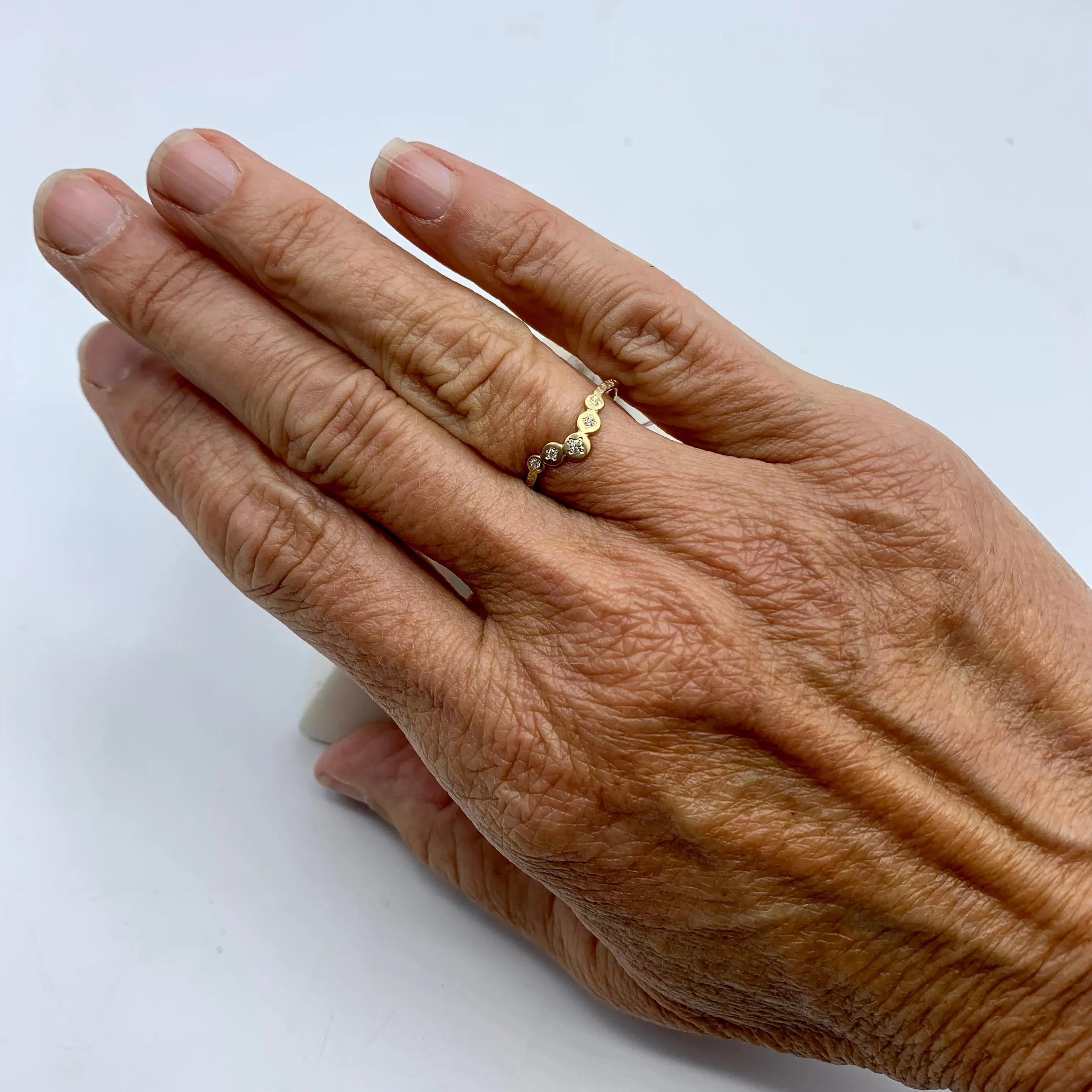 Golden Diamond Diadem Ring