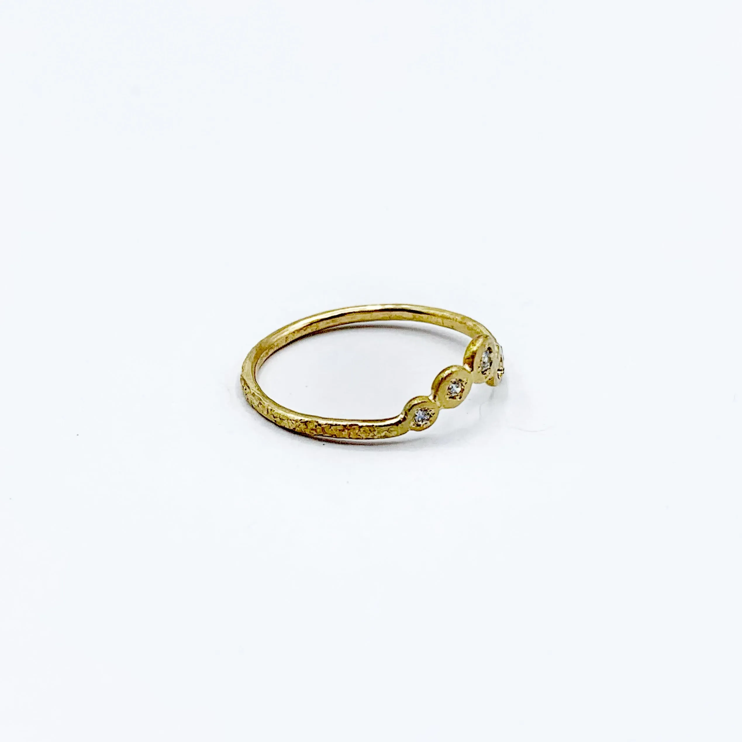 Golden Diamond Diadem Ring