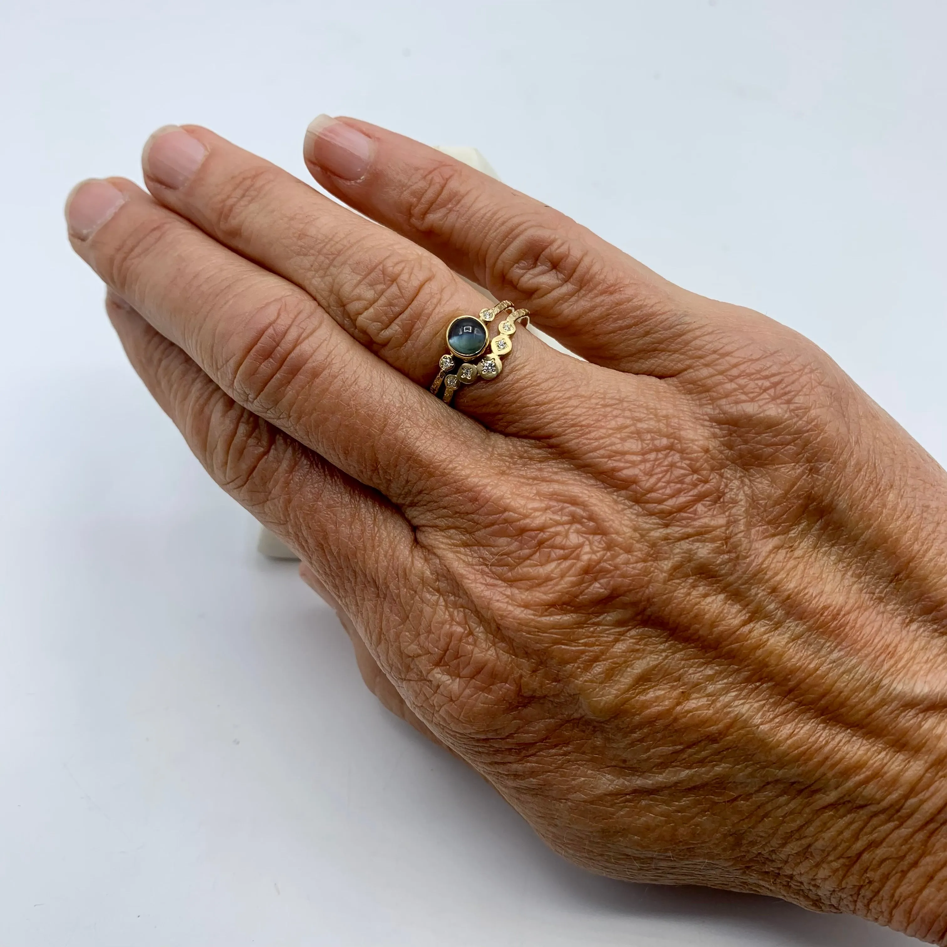 Golden Diamond Diadem Ring