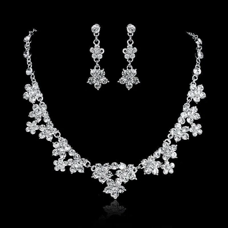 Gorgeous Heart Wedding Tiara Jewelry Sets