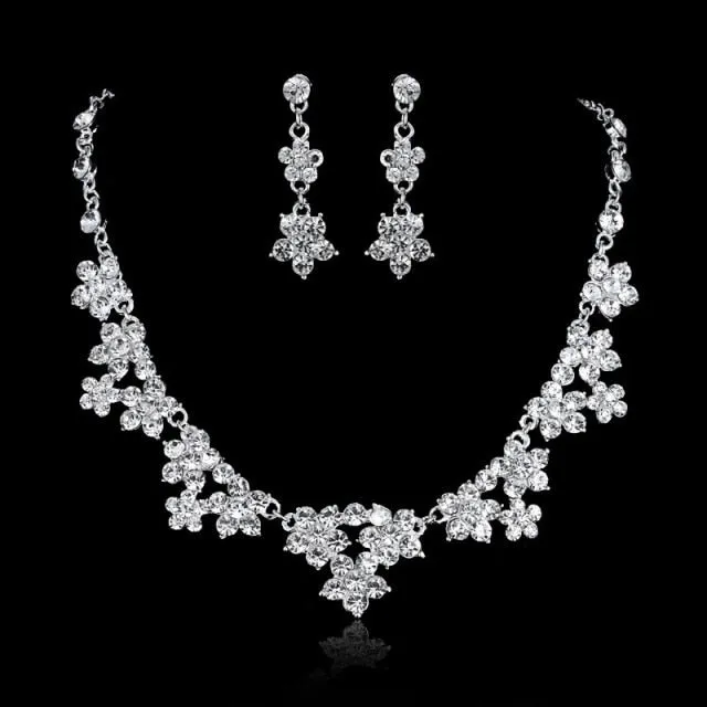 Gorgeous Heart Wedding Tiara Jewelry Sets
