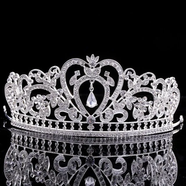 Gorgeous Heart Wedding Tiara Jewelry Sets