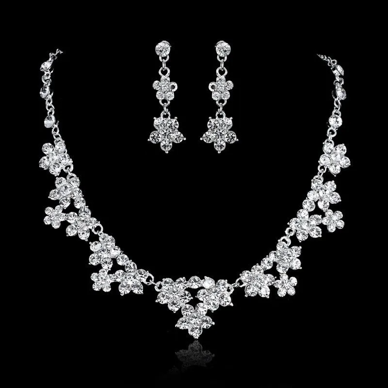 Gorgeous Heart Wedding Tiara Jewelry Sets