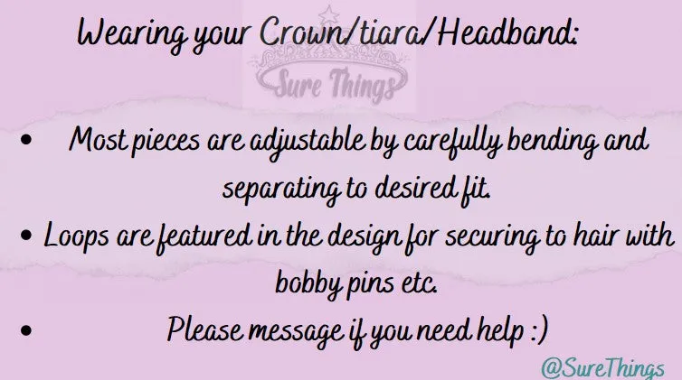 Goth Red Vintage Baroque  Dark Black Tiara Crown Evil Queen diadem headdress