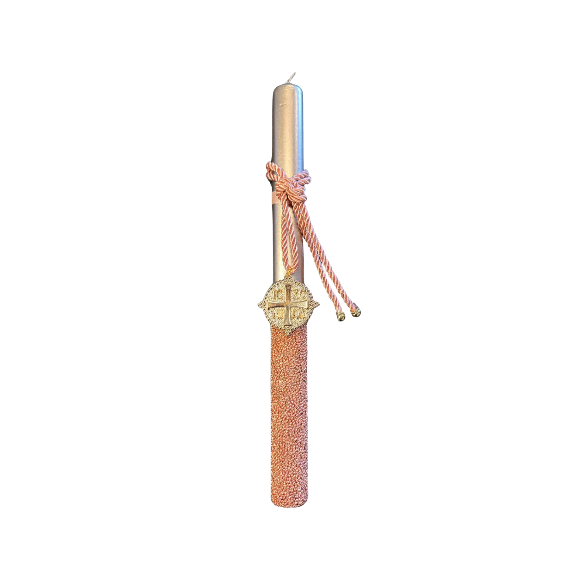Greek Orthodox Easter Lambades Dazzle Rose Gold Konstantinato