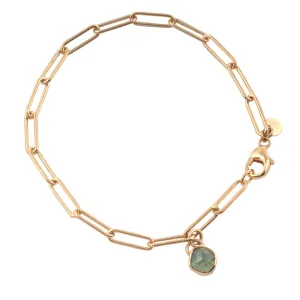 Green Sapphire Charm Bracelet