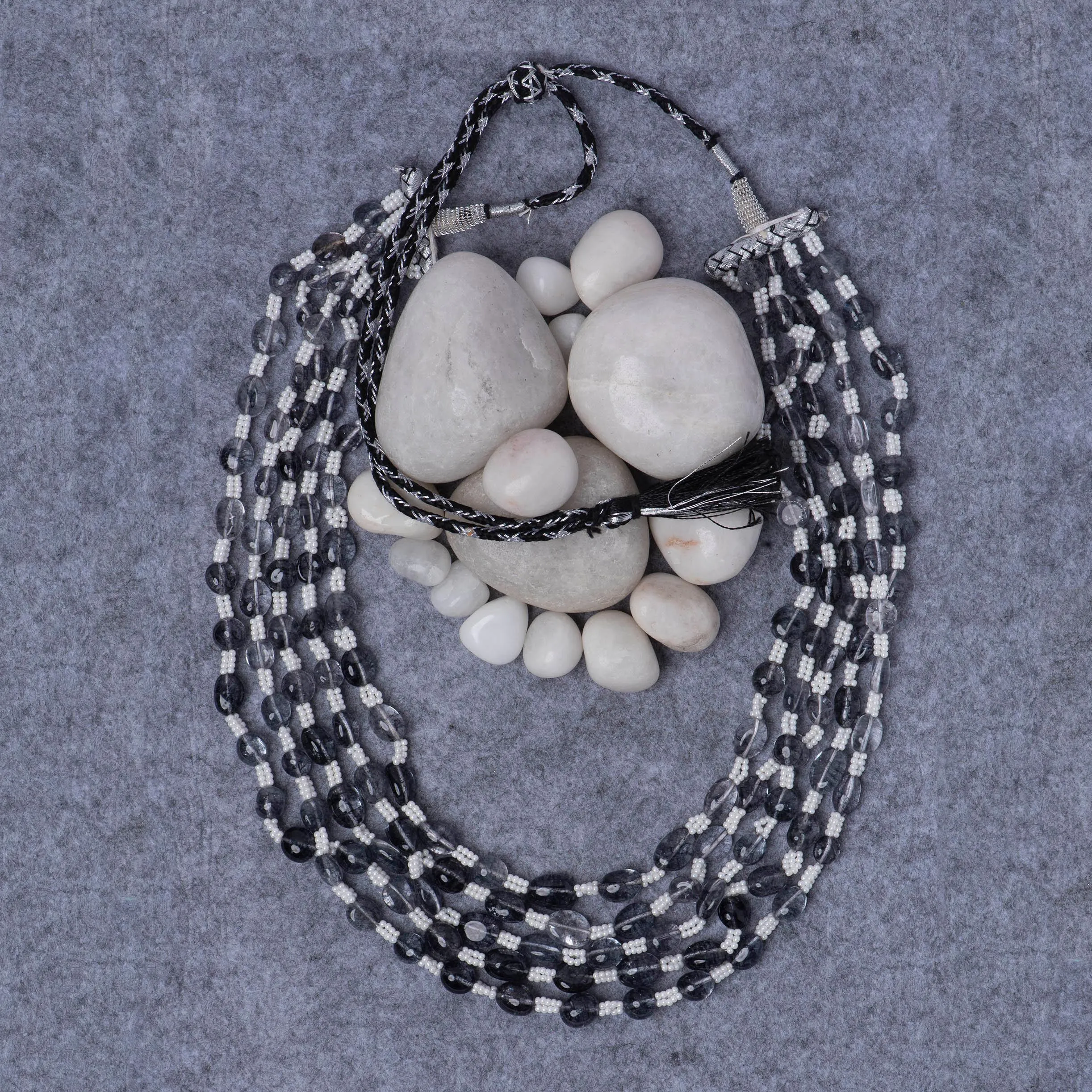 Grey Onyx Stone Mala