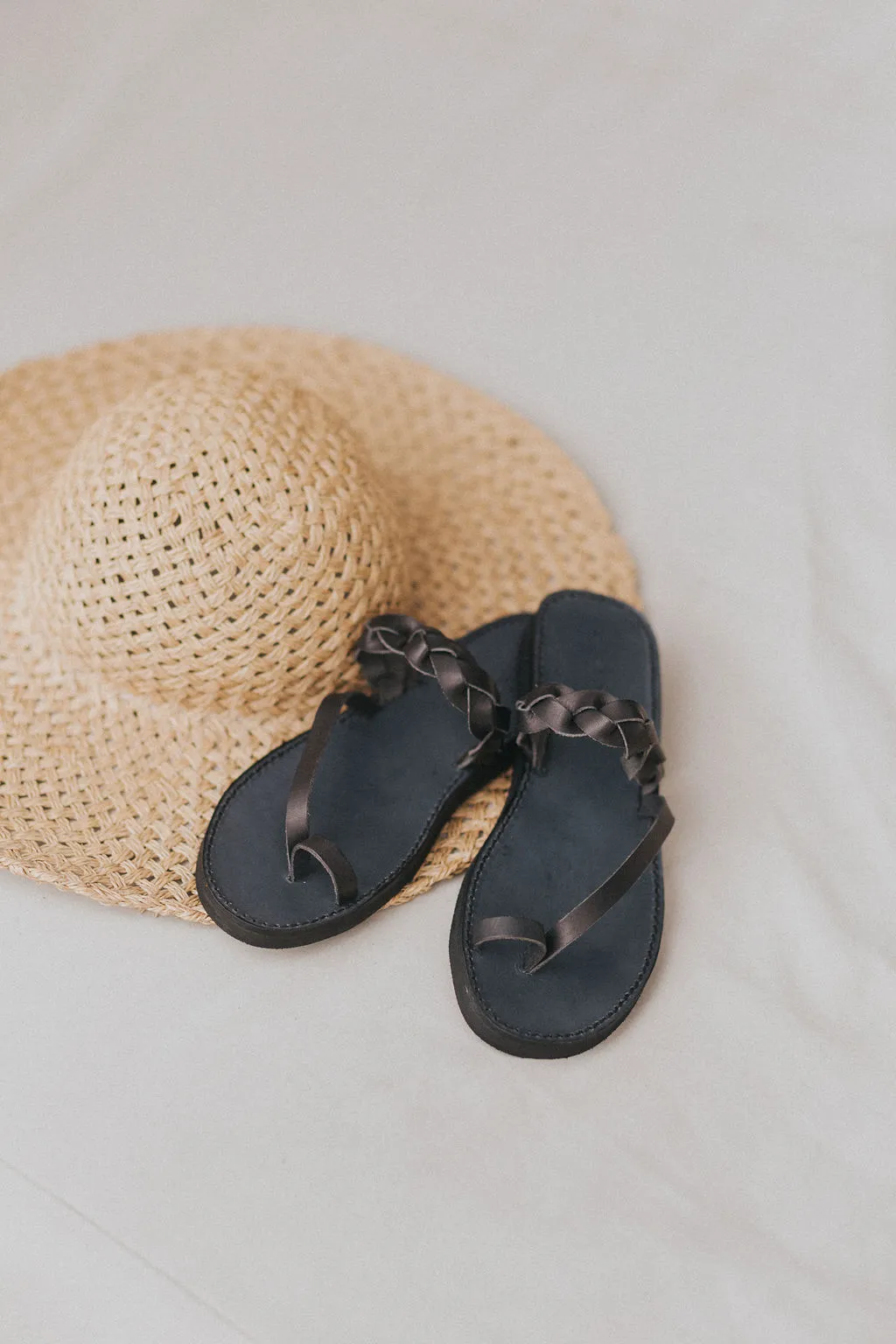 Griegas Sandals - Black Leather