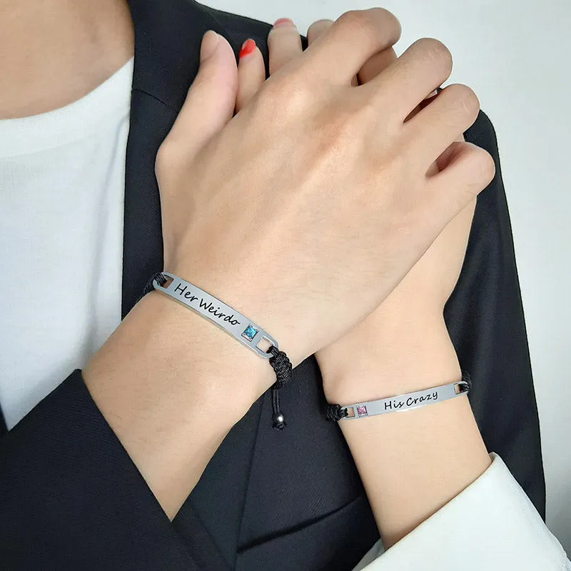 Her Weirdo His Crazy Bracelets Set