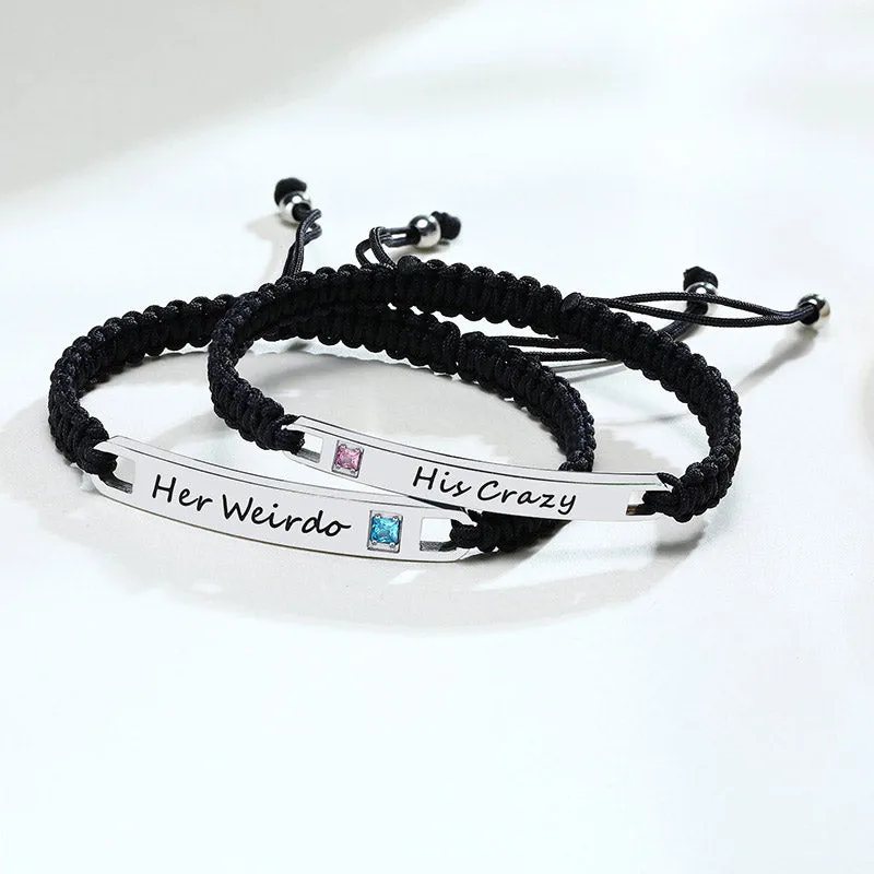 Her Weirdo His Crazy Bracelets Set