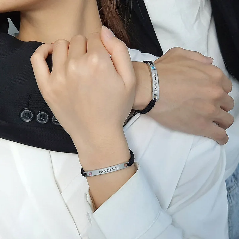 Her Weirdo His Crazy Bracelets Set