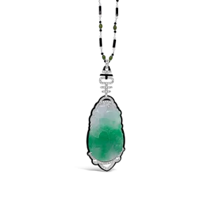 Jade, Diamond & Onyx Necklace