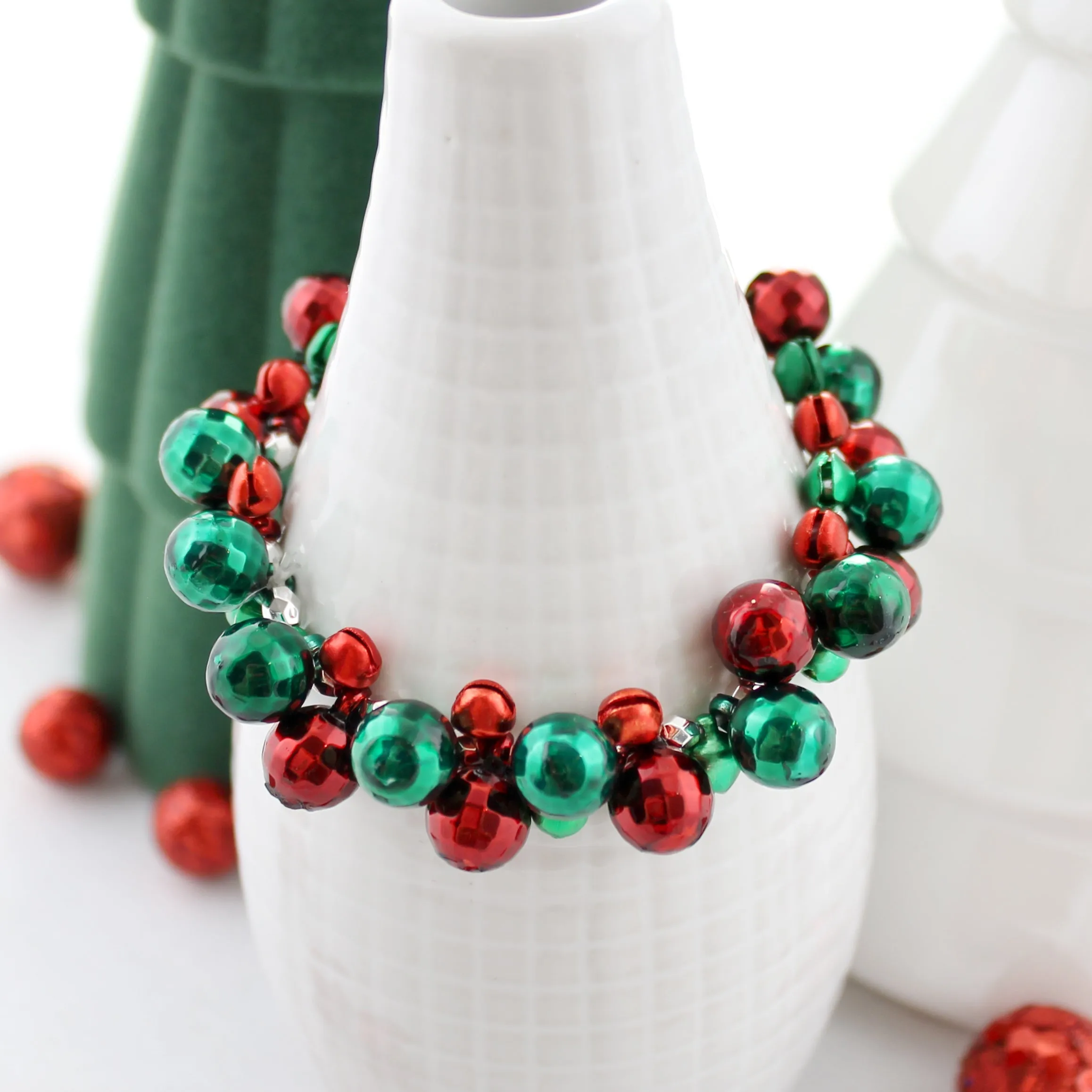 Jingle Bell Christmas Bauble Stretch Bracelet