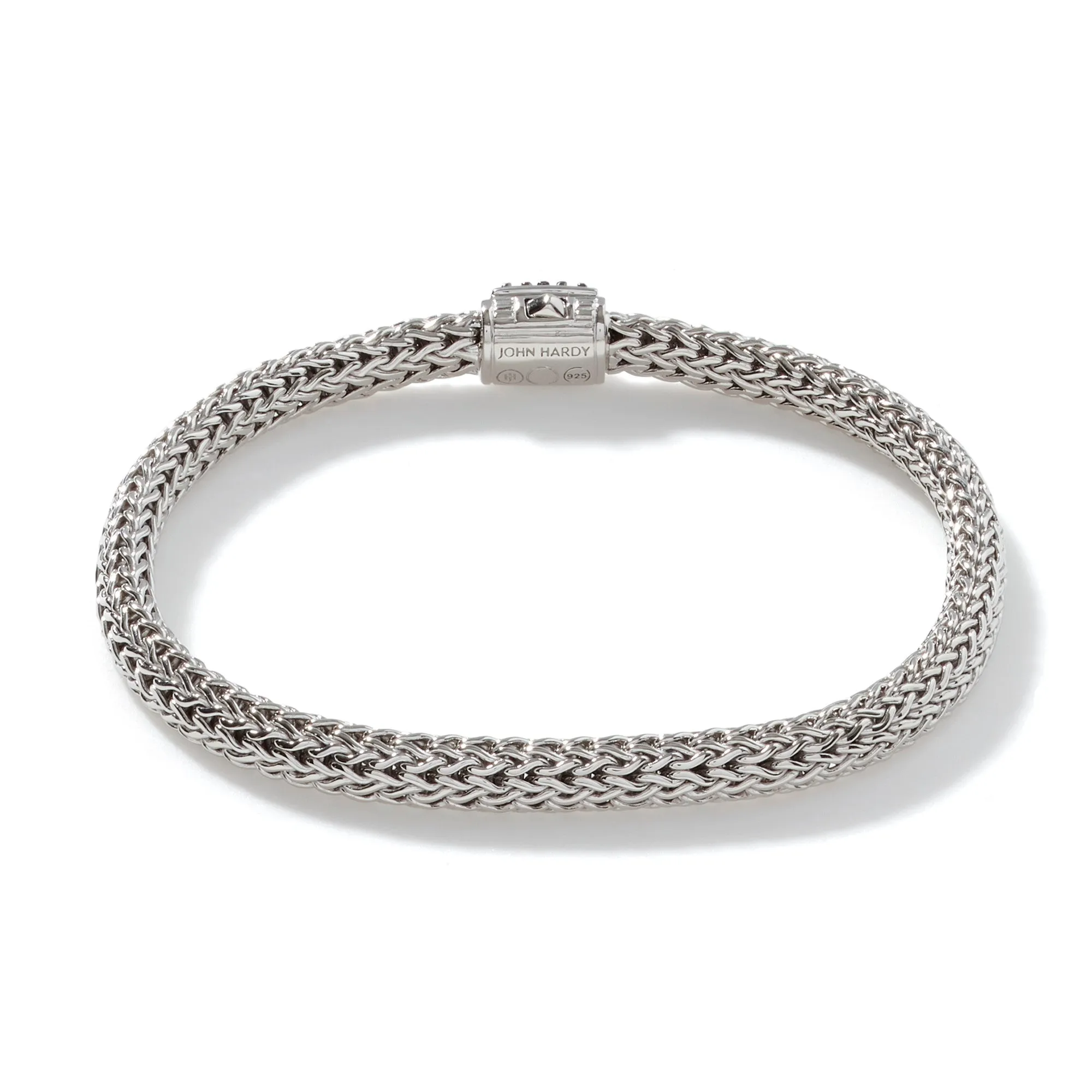 JOHN HARDY MEDIUM STERLING SILVER BRACELET WITH BLUE SAPPHIRE