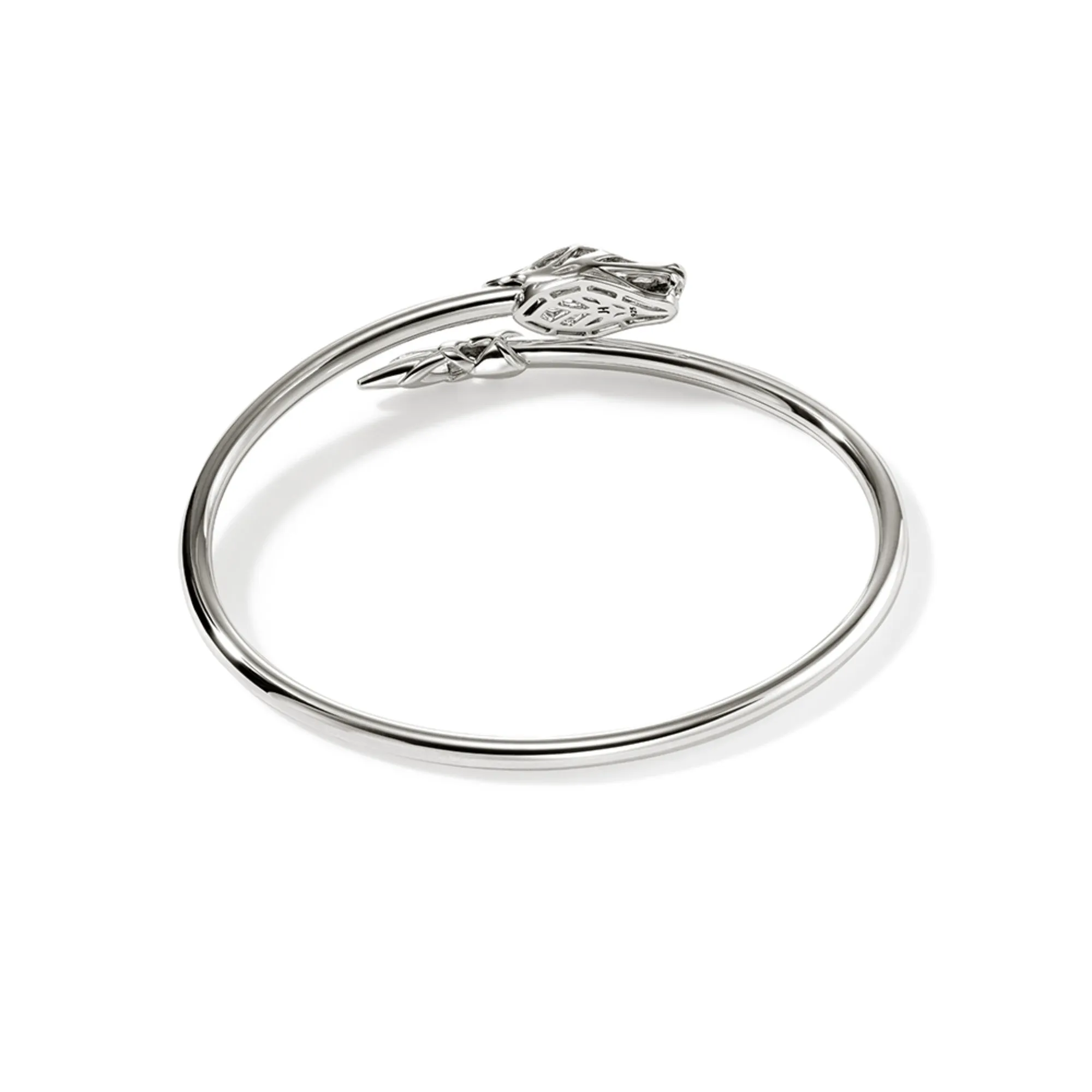 JOHN HARDY MEDIUM STERLING SILVER SAPPHIRE EYE SLIM NAGA CUFF BRACELET