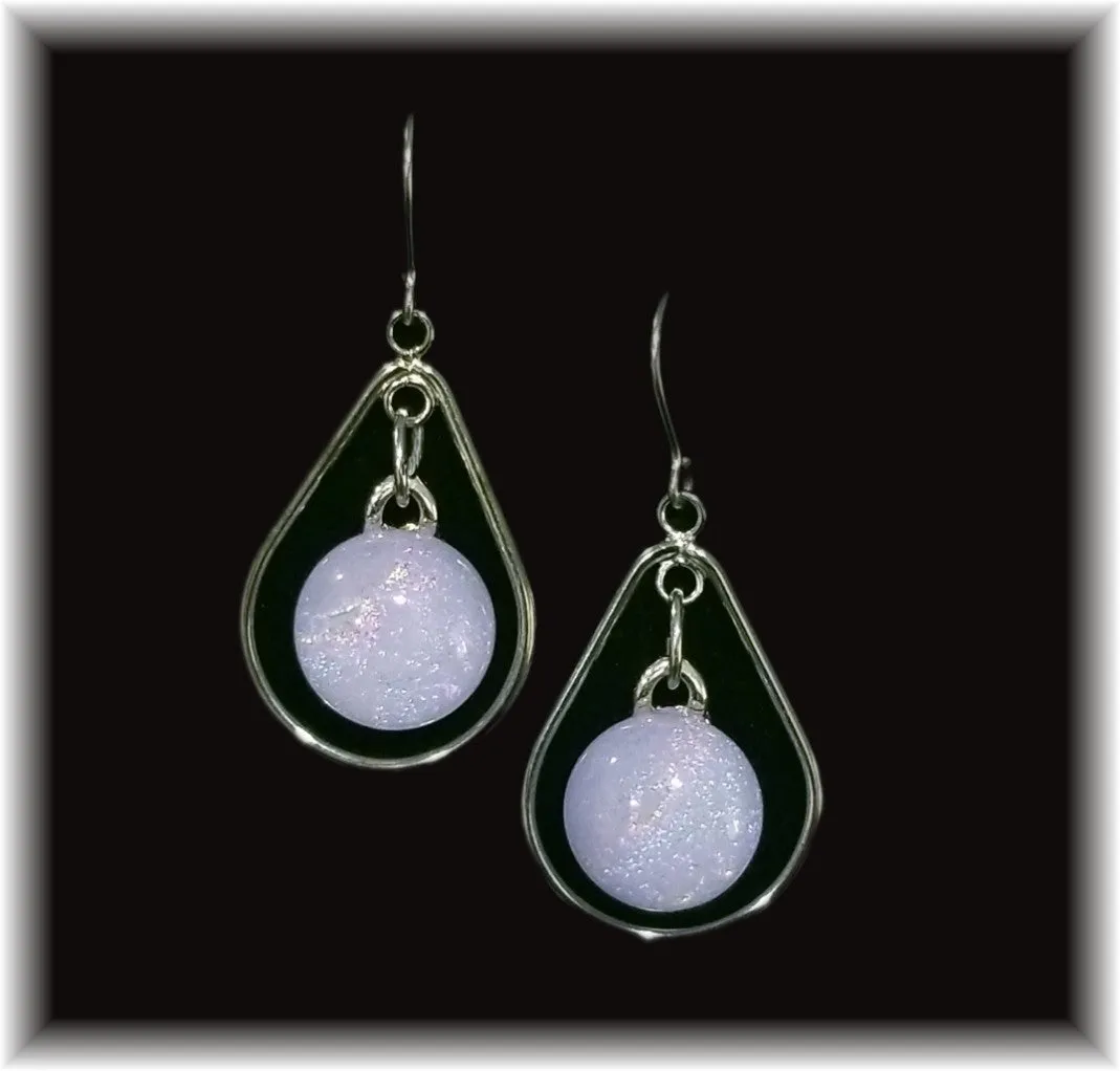 Lavender Hoop Dot Earring