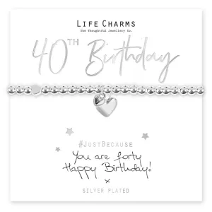 Life Charms - You Are 40 Bracelet