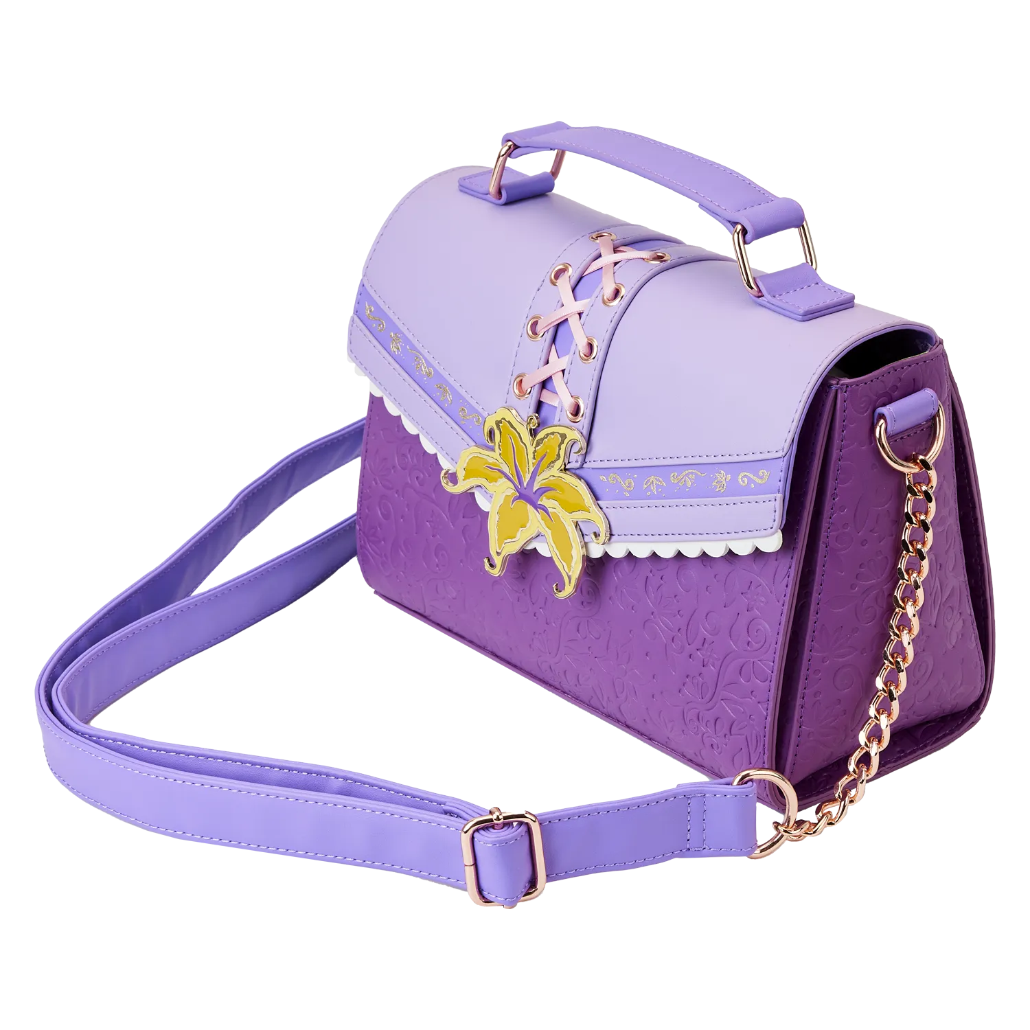 Loungefly x Disney Tangled Rapunzel Cosplay Magic Flower Crossbody Bag