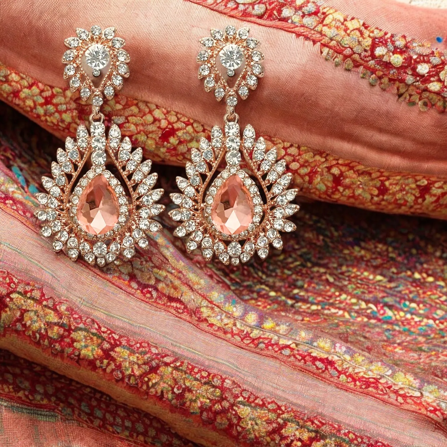 Maisie Earrings - Peach