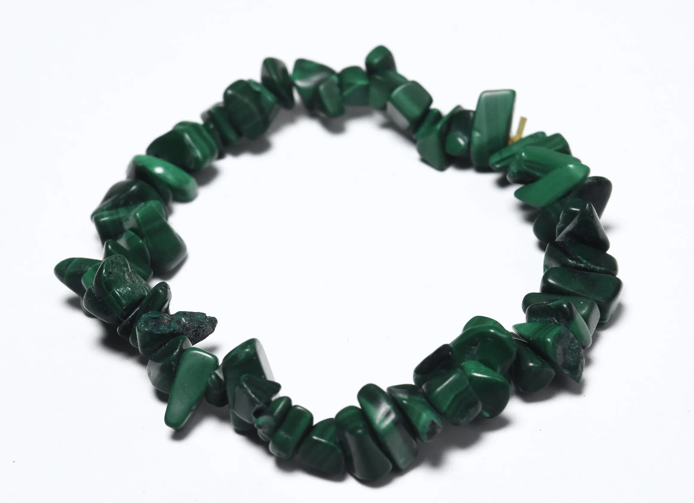 Malachite Chip Bead Stretch Bracelet