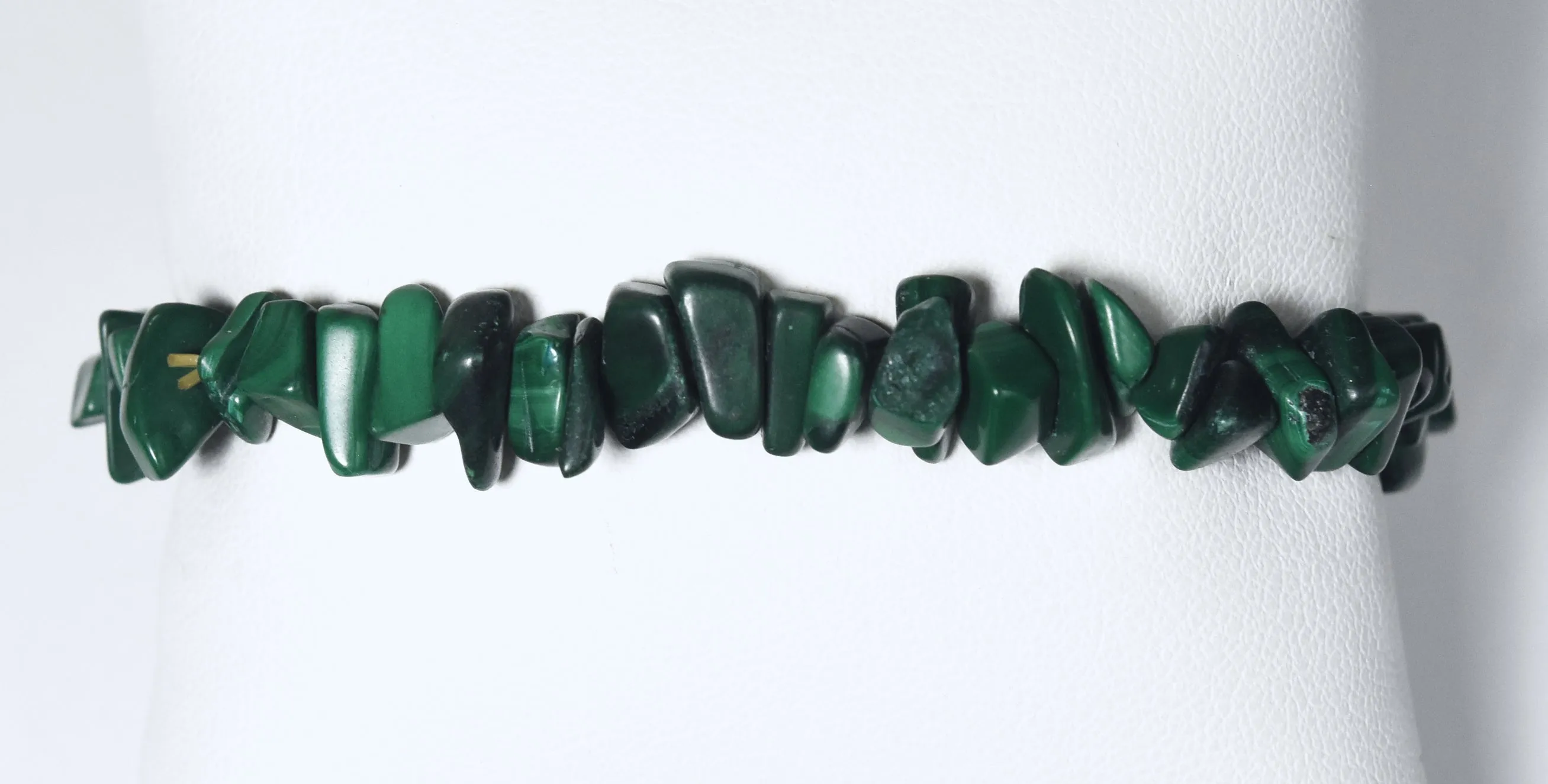Malachite Chip Bead Stretch Bracelet