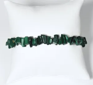 Malachite Chip Bead Stretch Bracelet