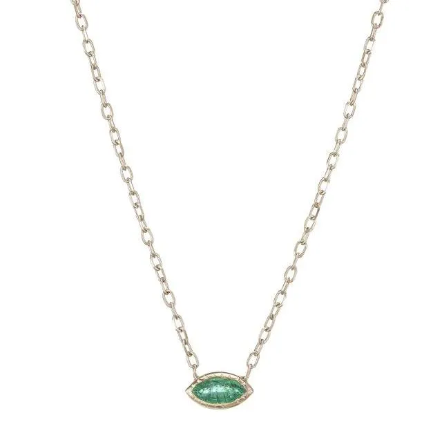 Marquise Emerald Necklace (ready to ship option)*