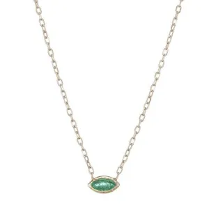Marquise Emerald Necklace (ready to ship option)*