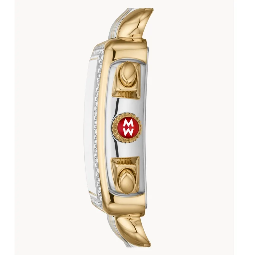 Michele Special-Edition Deco XL Two-Tone Diamond Dial 33mm Quartz