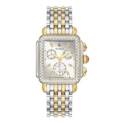 Michele Two-Tone Deco Watch