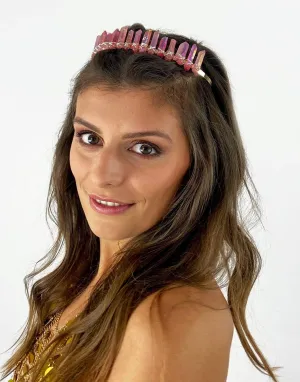 Mini Diadem Crystal Crown in Gilded Rose