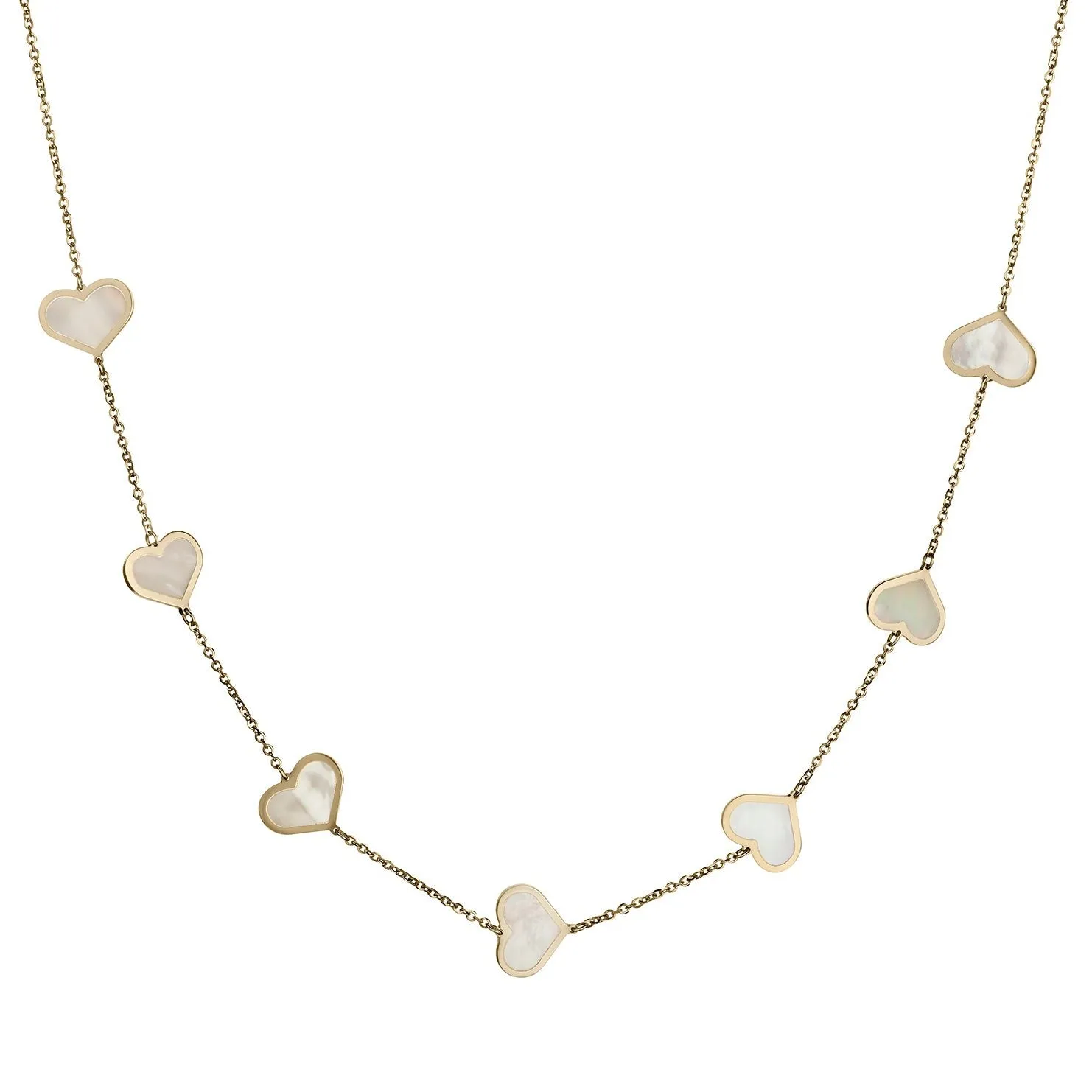 MULTI HEART & CHAIN NECKLACE