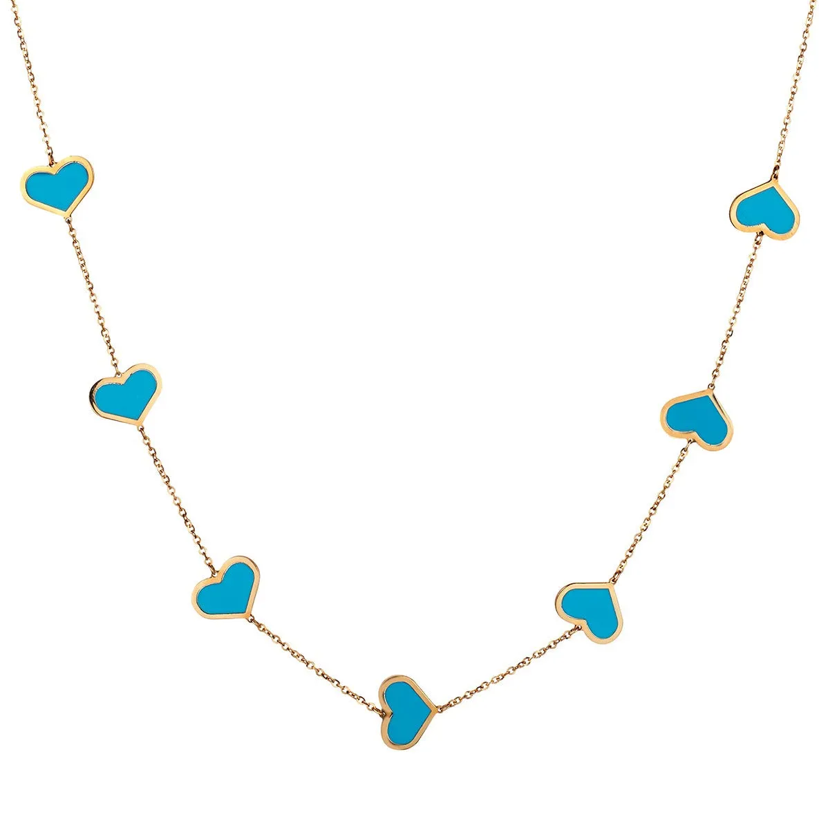MULTI HEART & CHAIN NECKLACE