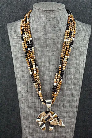 Multi Stone and Sterling Silver Necklace - Charlie Bowie
