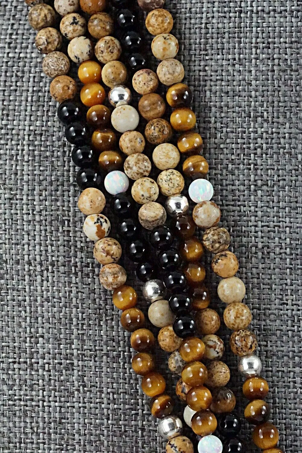 Multi Stone and Sterling Silver Necklace - Charlie Bowie