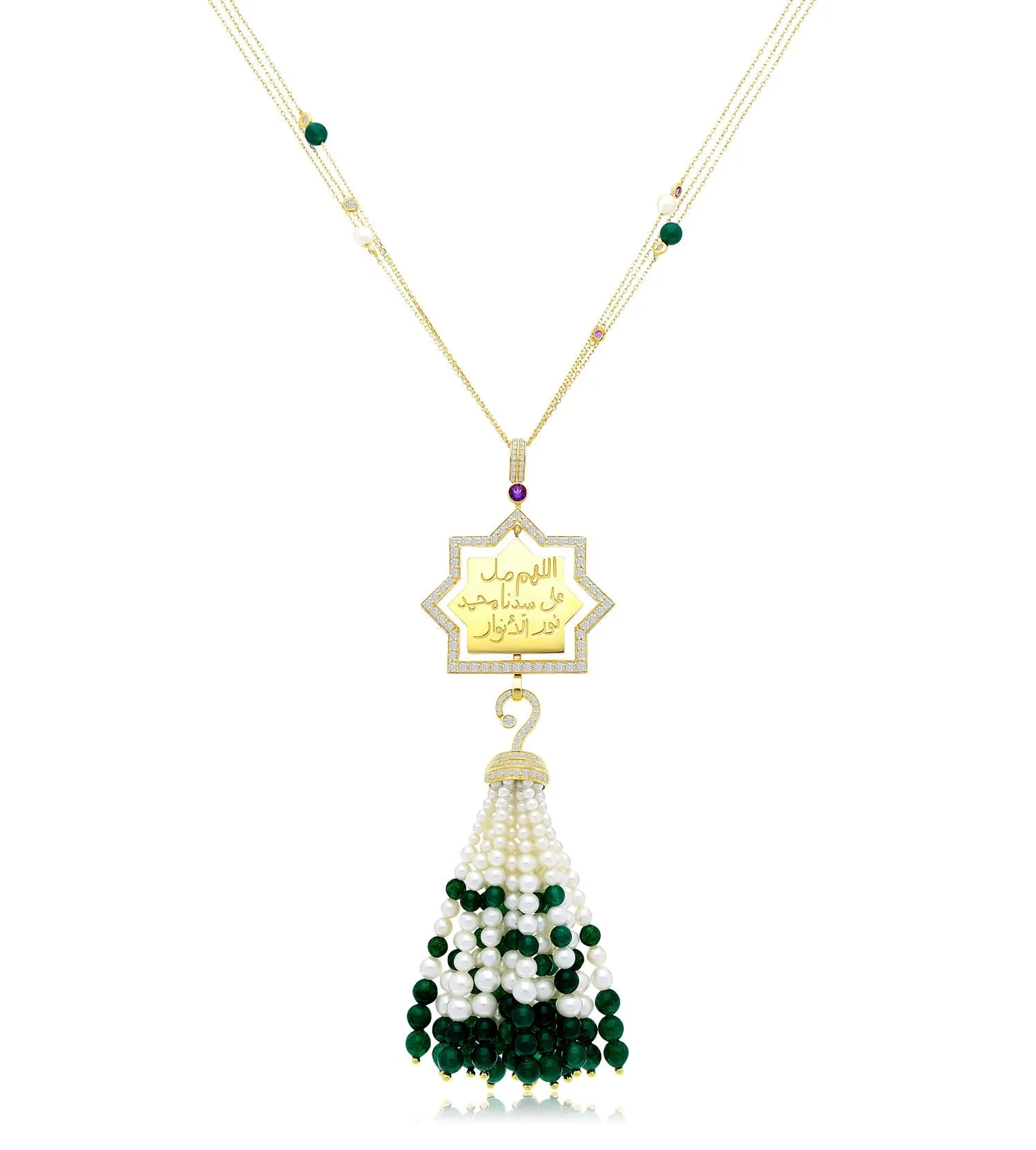 Noor Green Onyx Sautoir