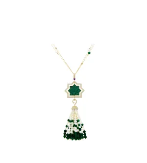 Noor Green Onyx Sautoir