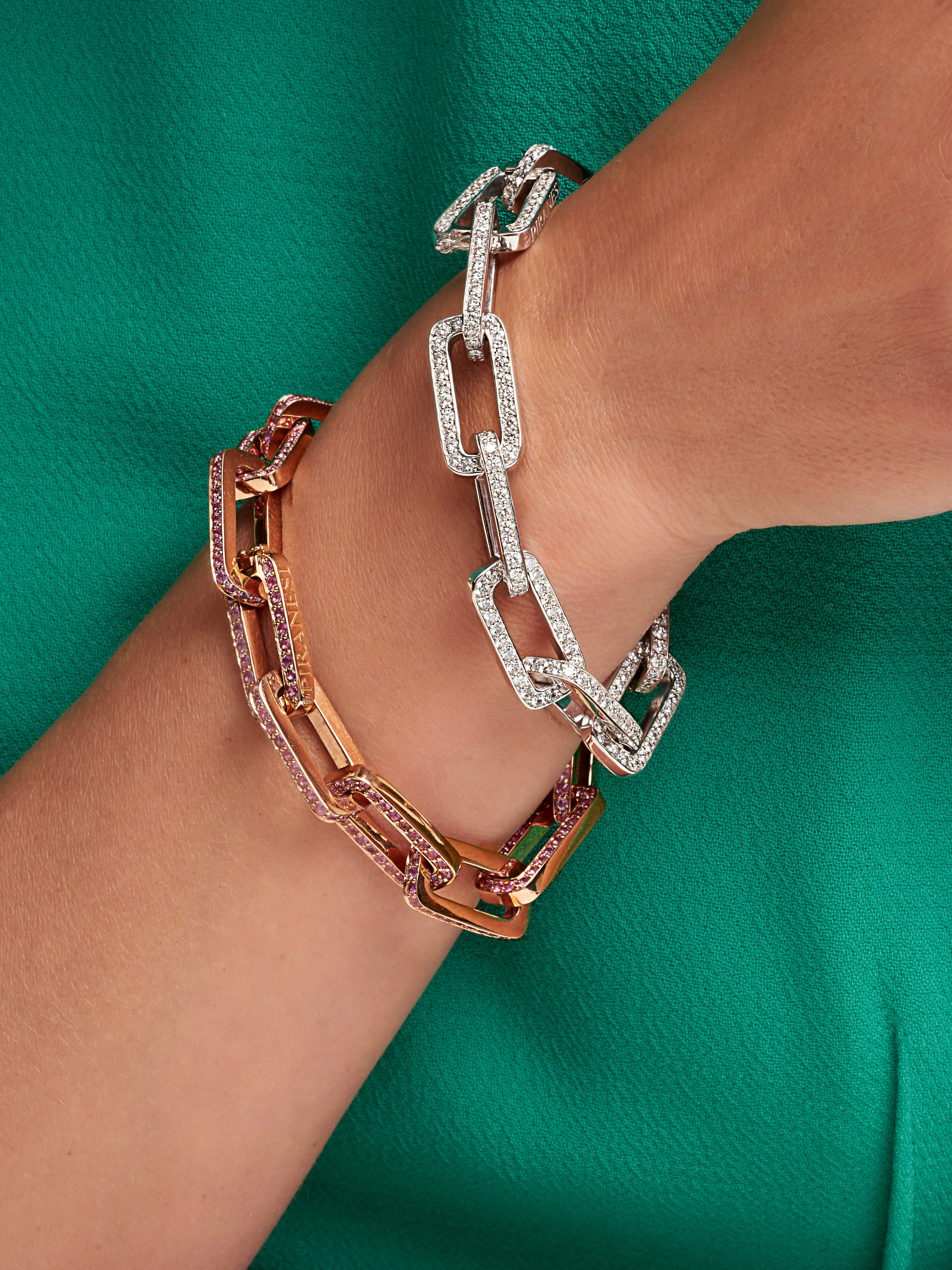 Pink Sapphire Link Bracelet